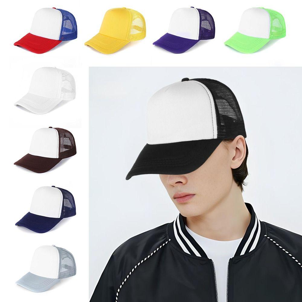 Breathable Baseball Cap Spong Mesh Peaked Cap Fashion Sunscreen Hat  Summer