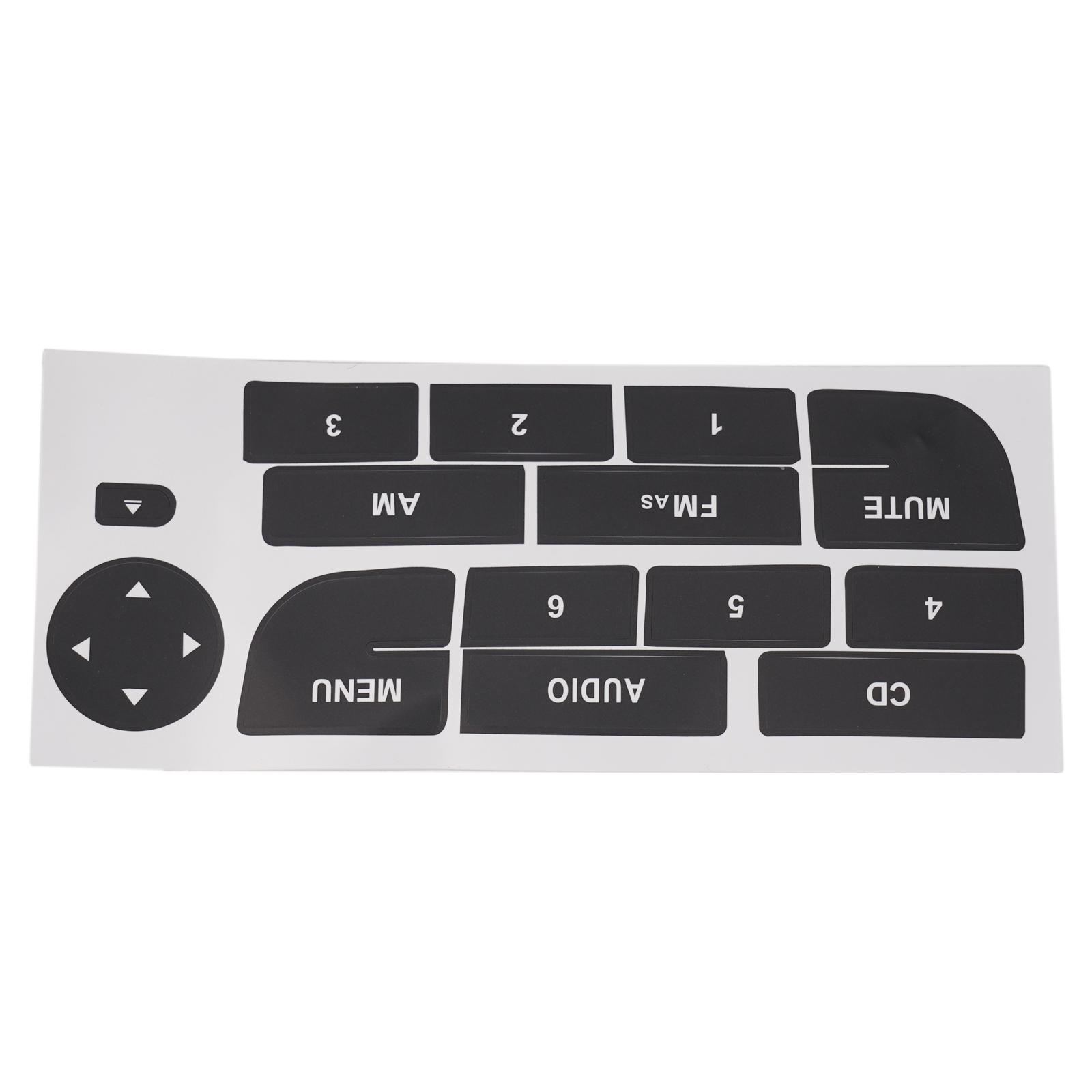 For Fiat Grand Punto Front Radio CD Button Decal Replacement Stickers for Dashboard Interface Symbol Restoration China Mainland