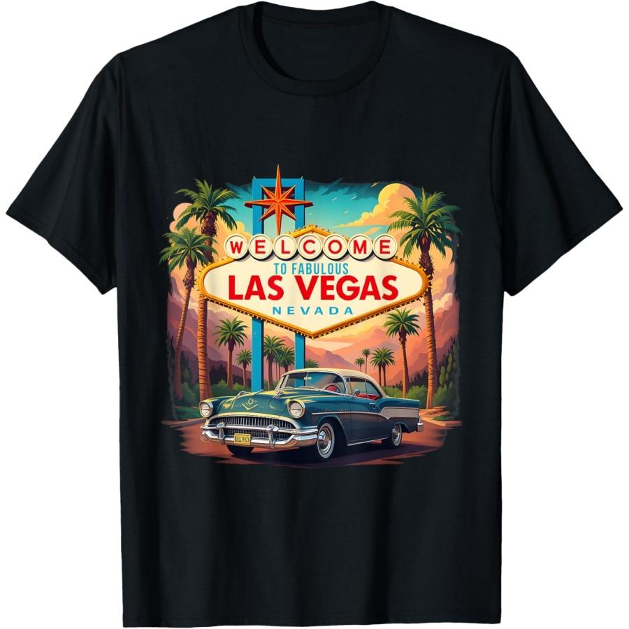Retro Las Vegas Nevada Las Vegas Souvenir Vacation Trip T-Shirt S