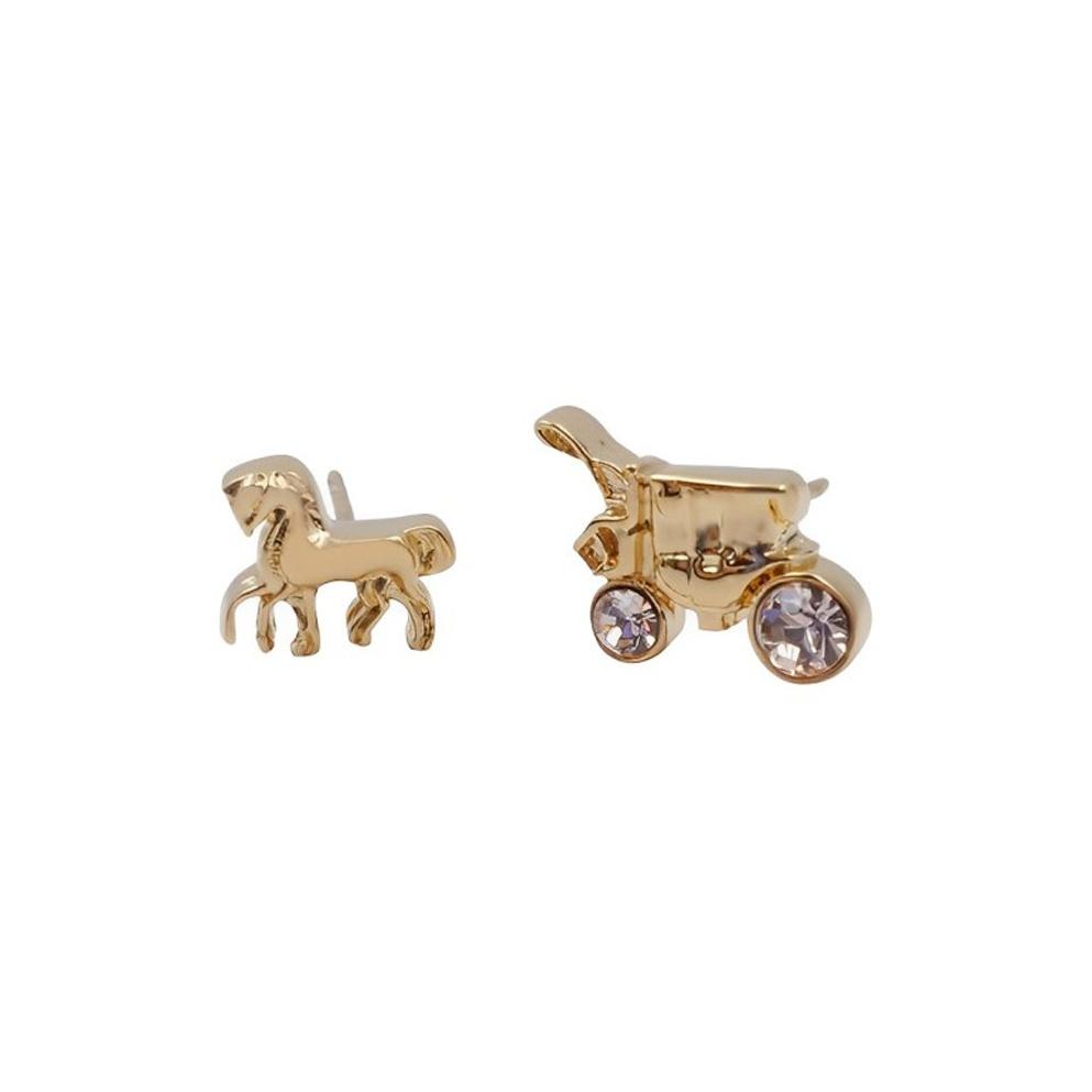 

Coach Asymmetrical Horse Carriage Earrings Women earrings Gold F77695-GLD Basic Packaging-Box Not Included,Gold