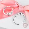 Authentic 925 Sterling Silver Infinity Knot Hoop Earrings for Women Girls Earing Wedding Fine Jewelry