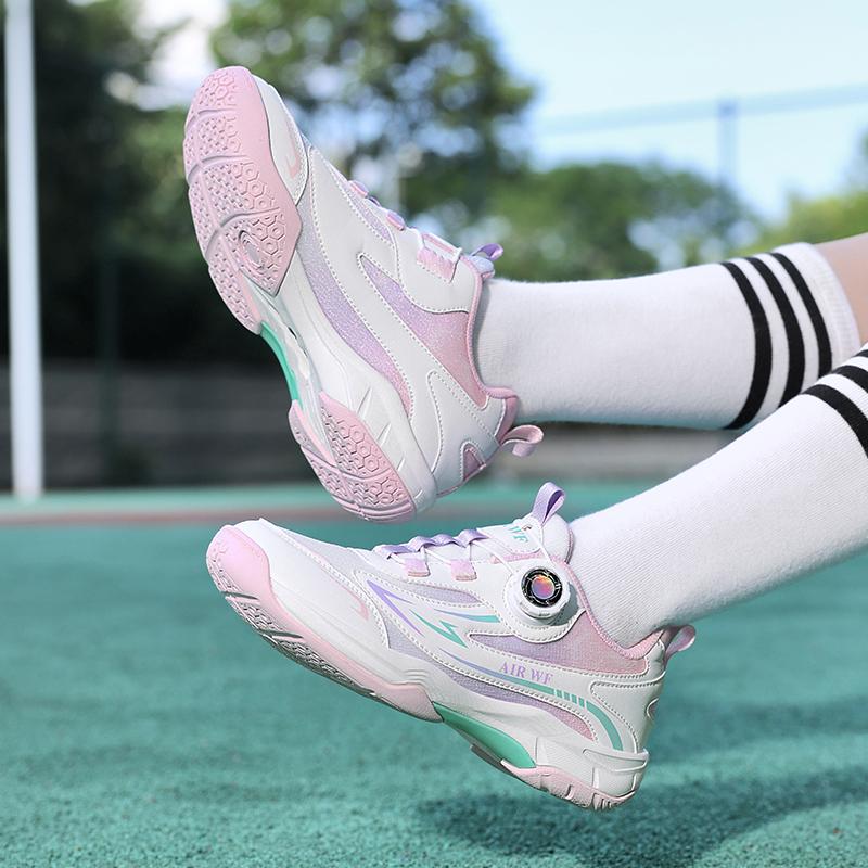 ennis professional rotating button men's and women's badminton shoes, table tennis shoes, children's outdoor sports shoes