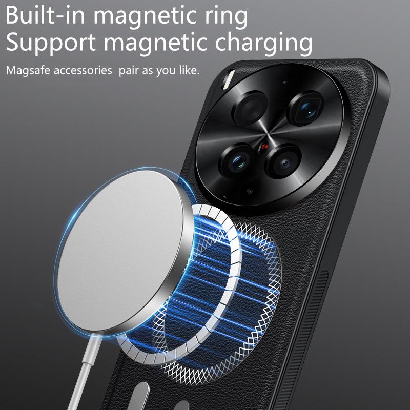 For Vivo X300 Ultra Case Magnetic Elegant Leather Wear-Resistant Lens Fully Covered Non-Slip Grip Edge Cover Shell