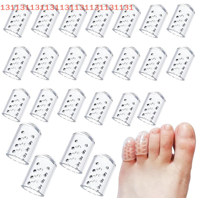 2-100 Stück Silikon Anti-Reibungs Zehenschutz Gel Atmungsaktive Zehenkappen Überzüge Fußpflege Fingerspitzen Elastizität Verhindert Blasen