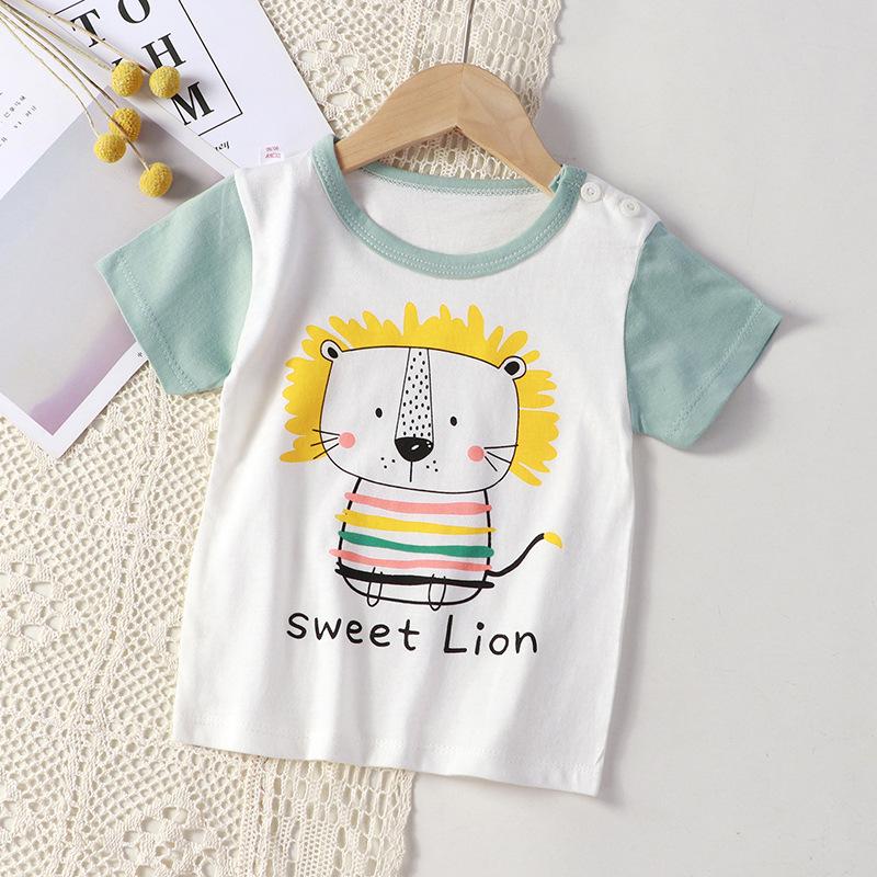 Summer Kids' Pure Cotton Short Sleeve T-shirt for Boys & Girls