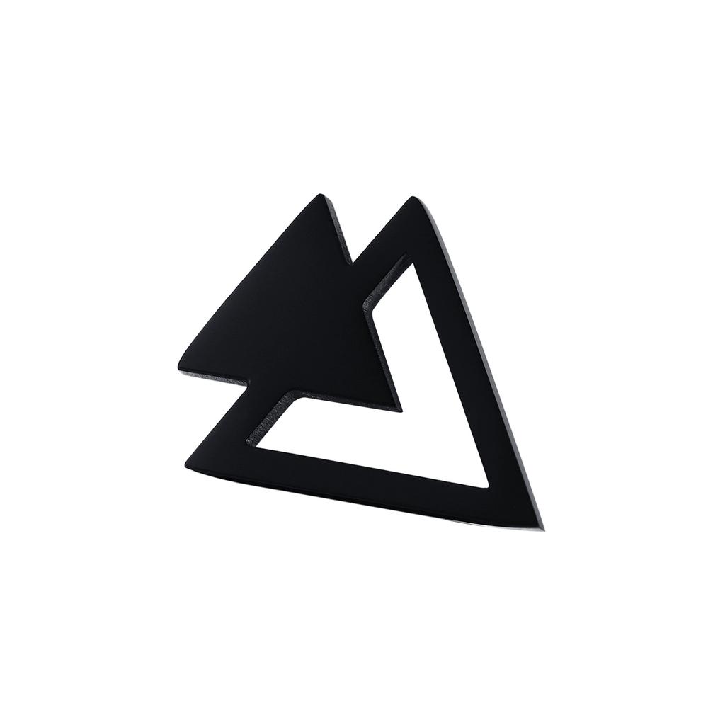 Vnox Cool Punk Triangle Stud Earrings for Men Jewelry, Anti Allergy Stainless Steel Geometric Ear Clip Accessory,1 Piece/ Pair