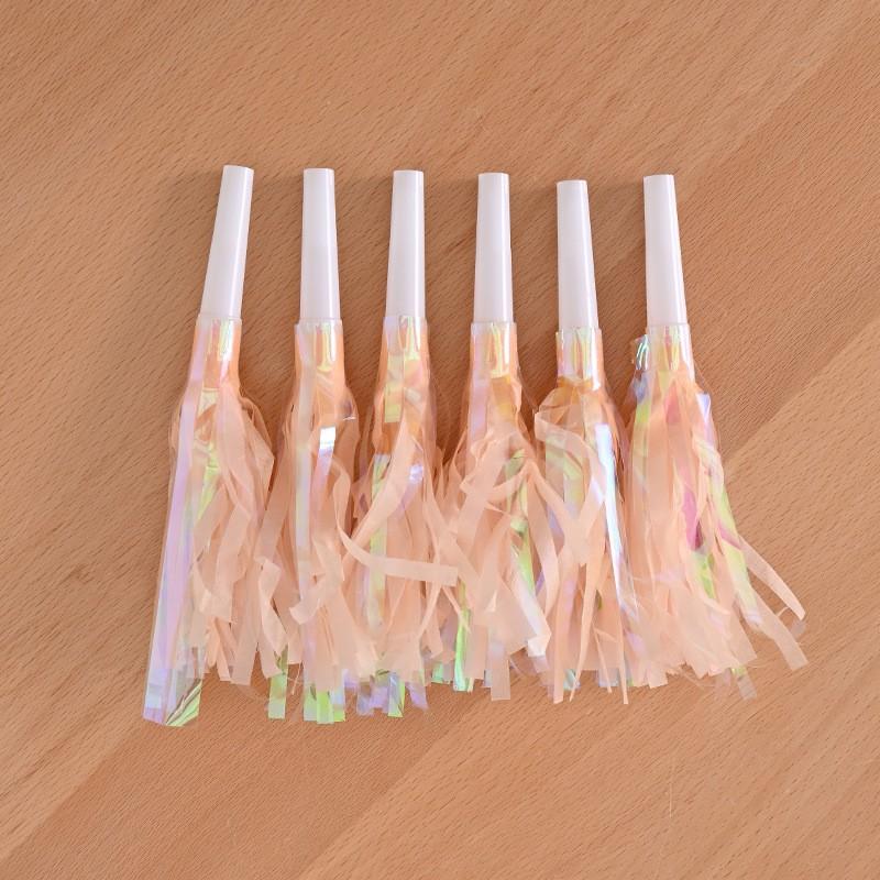 Colorful Tassel Blowing Dragontoy Whistle Birthday Party Wedding Decoration Festival Party Atmosphere Cheering Photography Props