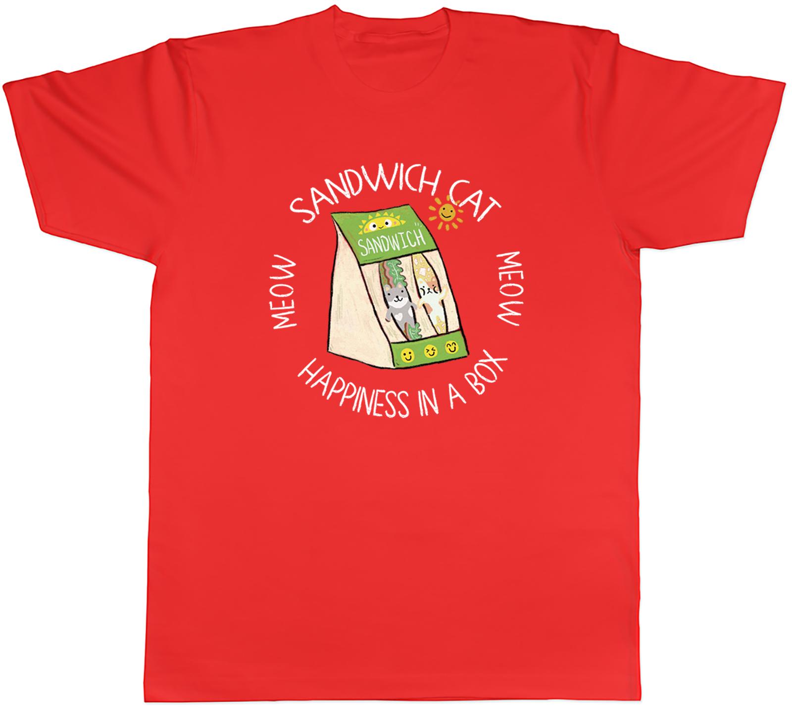Sandwich Cat in a Box Meow Happiness Unisexs TShirt Tee Gift Top S