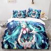 Beautiful girl in the future Bedding Set Single Twin Full Queen King Size Bed Set Aldult Boy Bedroom Duvetcover Set 3D Anime 012