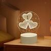 A small gift for Valentine's Day 3D lamp with the inscription I love YOU on USB 3 modes