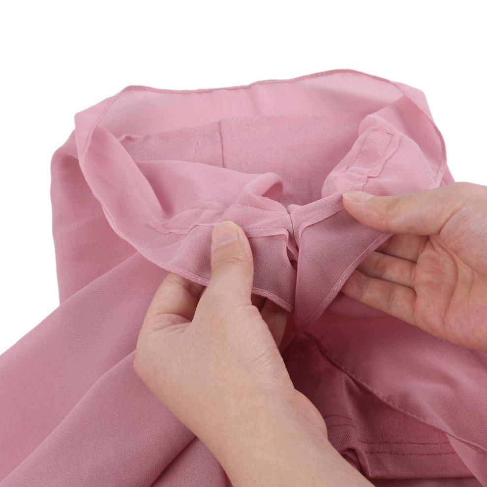 New Chiffon Lazy-Person Scarf with Magnetic Buckle - Anti-fall, Solid Color, Versatile, In Stock