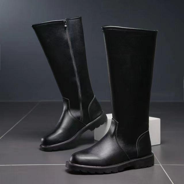 Unisex Skórzane Buty Ceremonialne Gwardii Honorowej - Trwała Podeszwa Buty Rycerskie