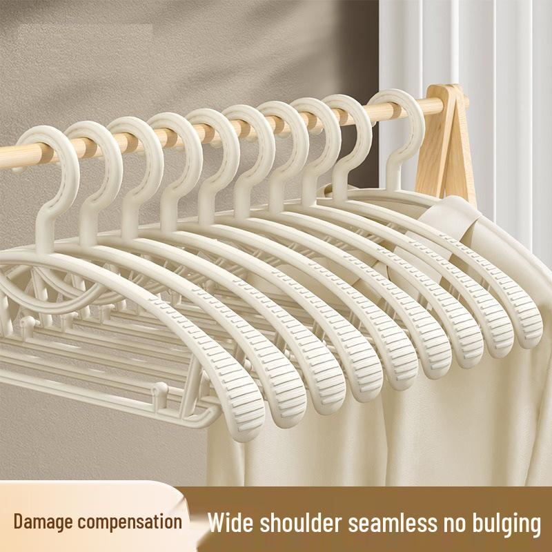 5-Piece Anti-Slip Wide Shoulder Clothes Hangers with Anti-Bump Design for Home Use
