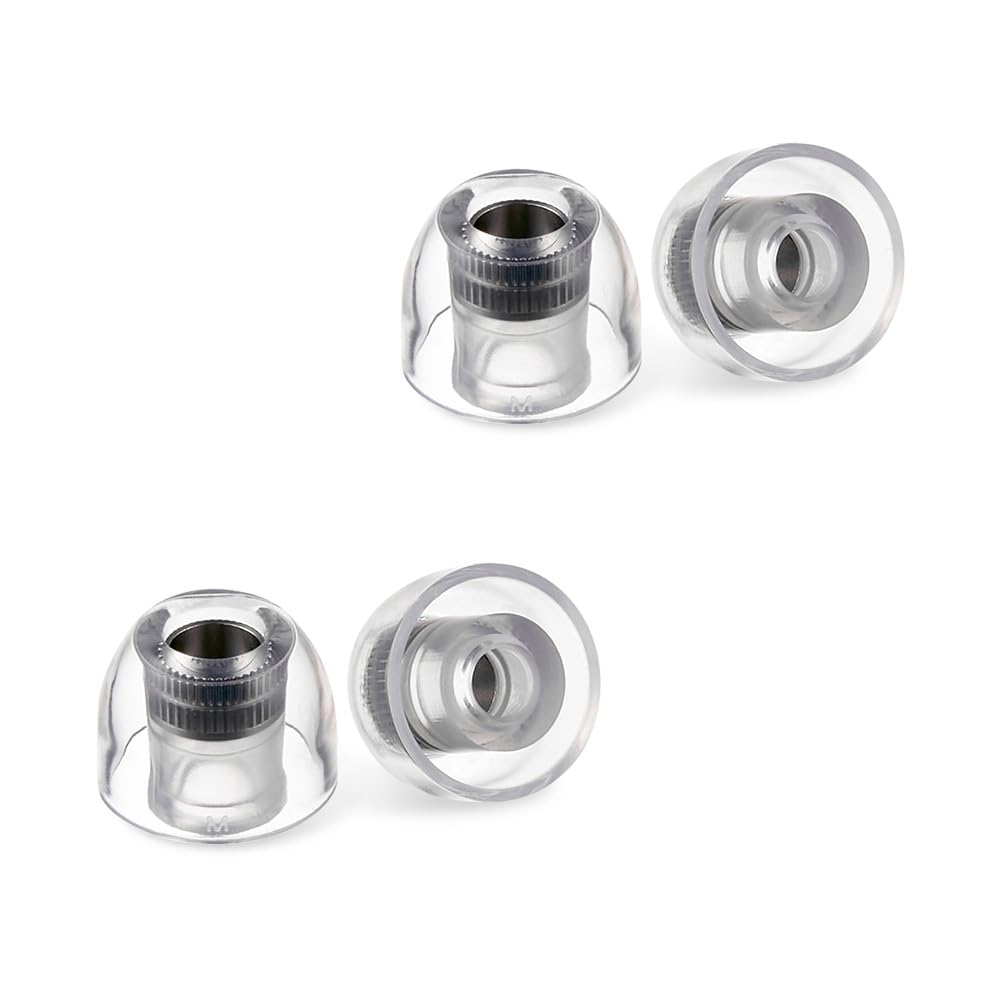 

AZLA SednaEarfit Mithryl Sound Conduction Ear Tips Standard Surgical Stainless Steel Core Double Layer Reinforced Shaft Silicone Ring Finish High