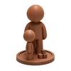Son To Dad Appreciation Gift 3D Printed Father And Figurine, Sculpture, Creative Idea Child Figurine for Home Decor Father's Day Gratitude Love