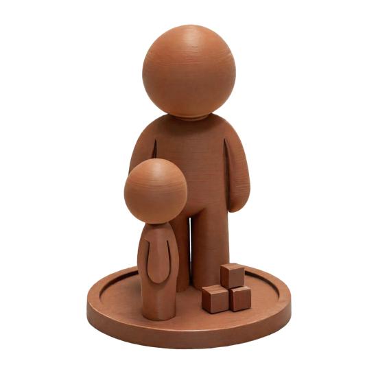 Yousheng 3D Printed Father And Son Figurine, Father And Son Sculpture, Father And Child Figurine for Home Decor And Father s Day Gratitude Love
