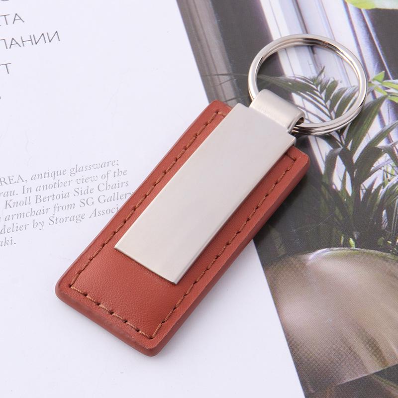Personalized PU Leather and Zinc Alloy Keychain - Creative Car Pendant Gift