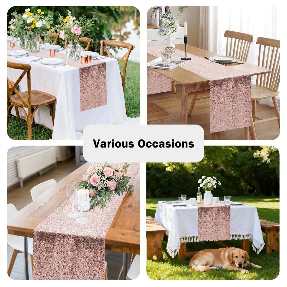 Glitter Finish Glitter Table Runner 30*180cm Table Decor Fashion Sequin Table Runners  Home Decor
