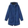 Women's Fashionable Casual Solid Color Long Sleeved Pocket Jacket Hooded Coat Windbreaker