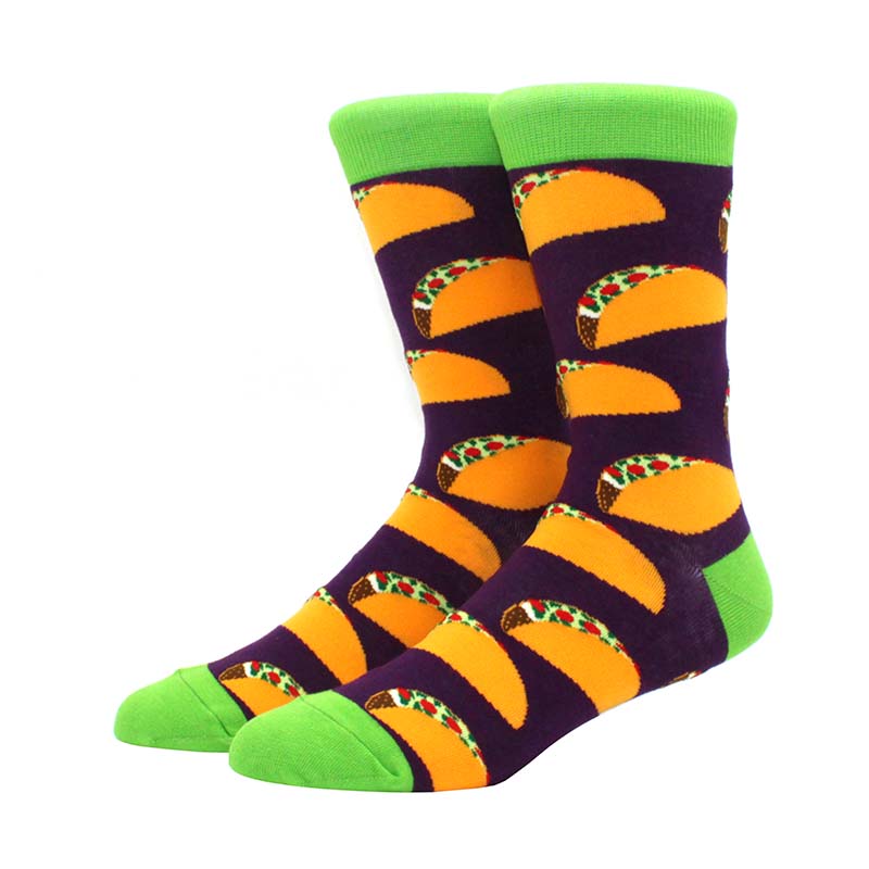 Herren Hip Hop Harajuku Socken Skateboard Karomuster Tiere, Astronauten, Donuts Lustige Mid-Cut Socken