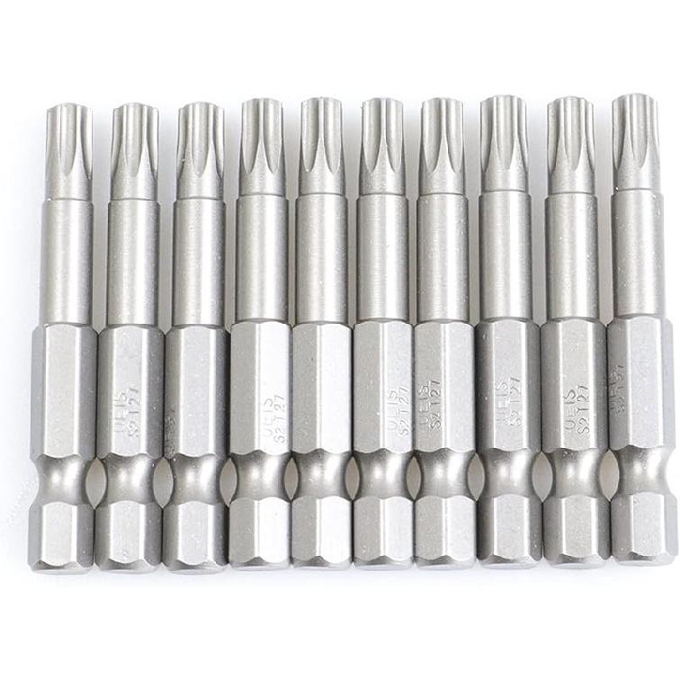 50mm 10Pcs OR 13Pcs Set Security Tamper Proof Magnetic Screwdriver Drill Bit Screw Driver Bits Hex Torx Flat Head 1/4" Hand Tool Screwdriver(T30