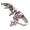 Vintage Texture Earring Alloy Piercing Earring, 3D Tyrannosaurus Rex Design Stud Retro Metal Distressed Dinosaur for Street Style Jewelry Gift