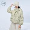 ZIHAN Women's 2025 Winter Short Hooded Down Jacket