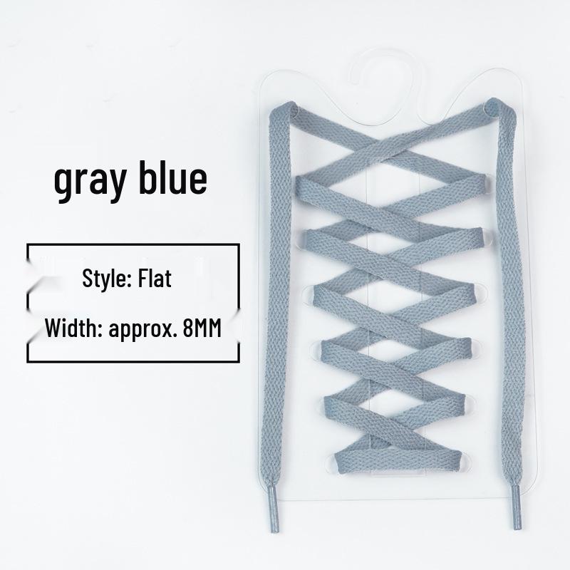 8mm Multi-Color Flat Shoelaces for Casual, Sneakers, Canvas, Basketball, and Skate Shoes (One Pair)