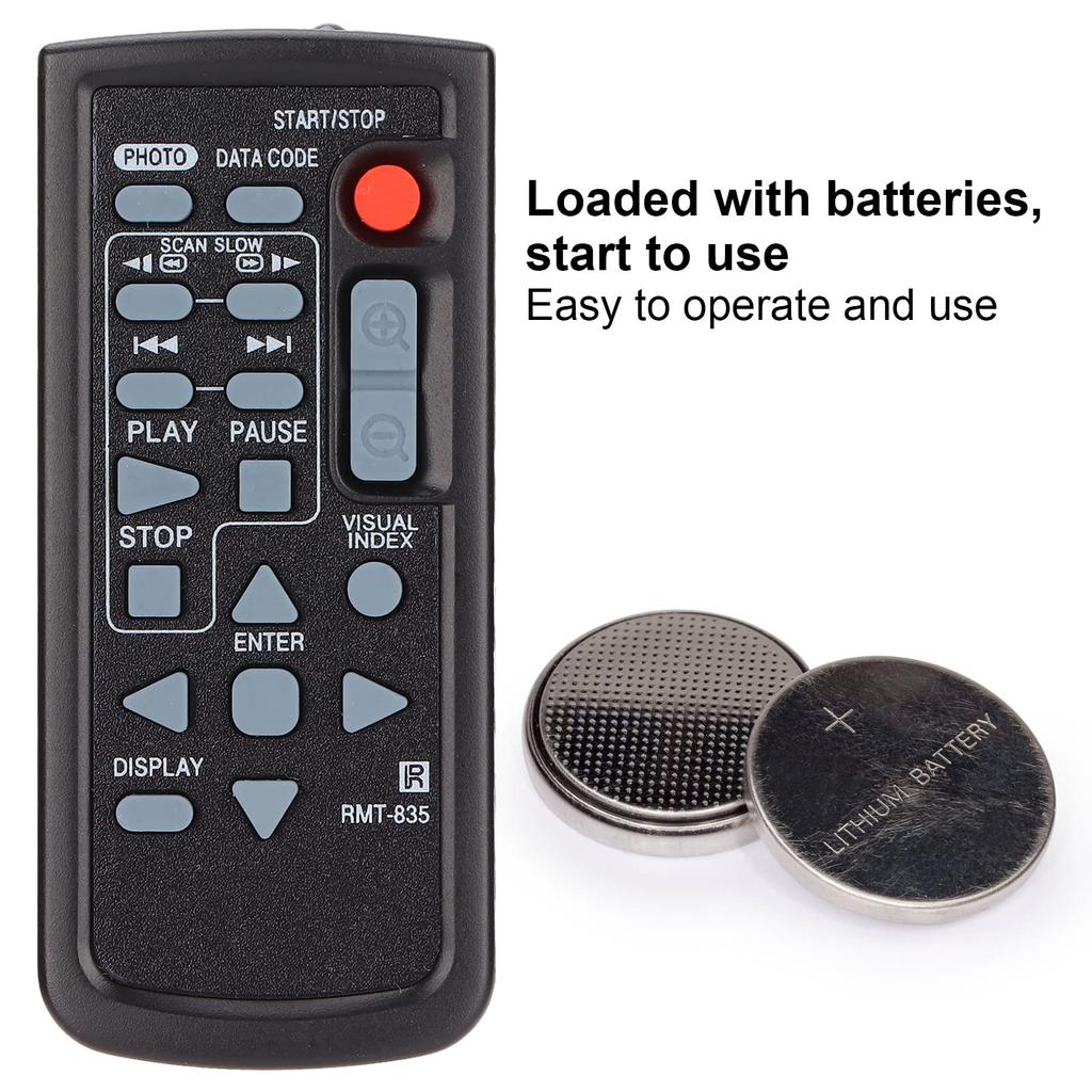 Replacement Remote Control Controller for Sony PJ79 Cameras RMT‑835 Remote, RMT-845, HDR-PJ580E, PJ790E, PJ820E, CX900E, XR350, CX370, PJ760, CX760,