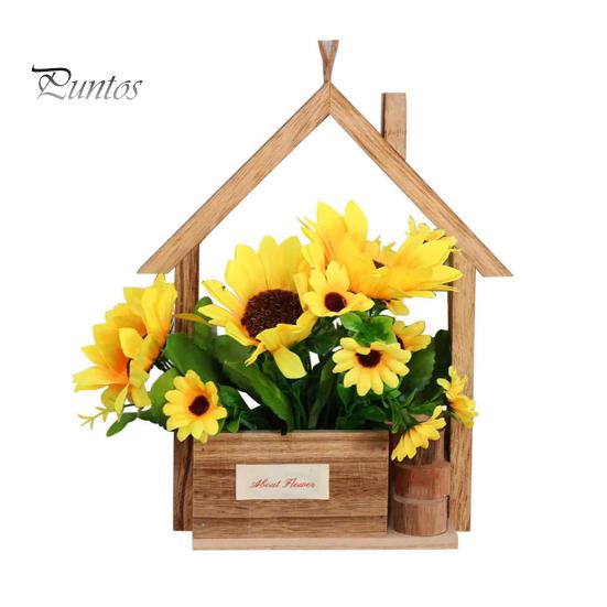 

Деревянное настенное кашпо с искусственными цветами, искусственные цветы в горшках, домашний декор для стен, искусственные растения в горшках для сада, патио, гостиной, спальни, украшения E