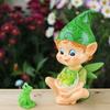 Resin Crafts Garden Elf Decor Funny Frog Figurine Creative Elf Frog Statue  Bonsai Decoration