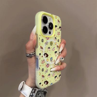 Coque de téléphone portable magnétique Jelly 2-en-1 Coque de téléphone portable transparente givrée pour Apple Wave 15pm Coque de téléphone portable Simple et colorée