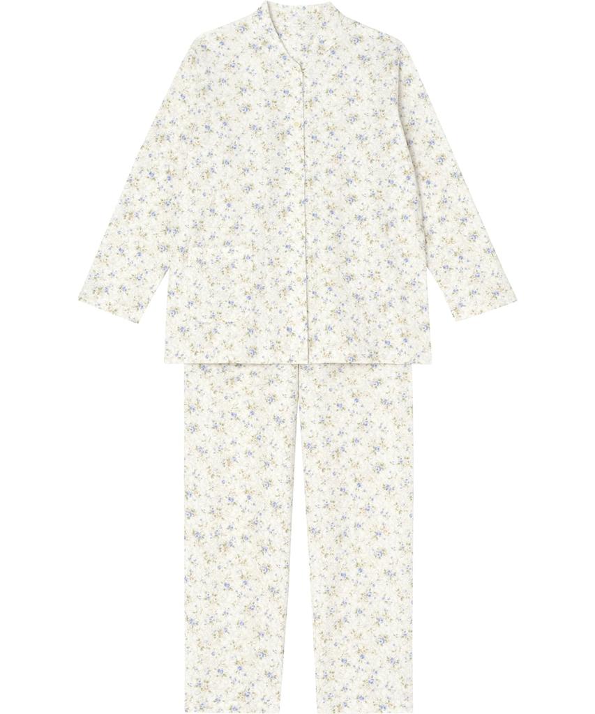 EP6001 Long Sleeve Pajama Set with Cotton Warm Relaxed and Shirt White Wing/Wacoal Women's Women's Pants, 100% (Skin Side), Material, Fit, Style,