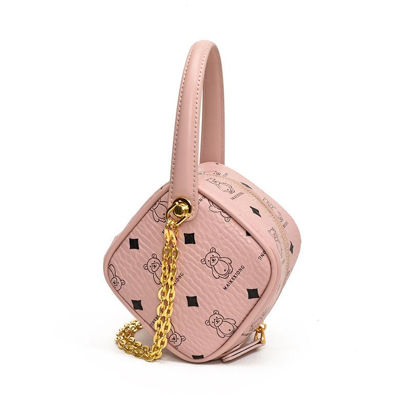 Playful And Cute Kids Square Handbag Featuring Adorable Bear Print For Everyday Use