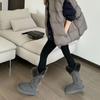 Women's Padded Thickened Warm Hiking Mountaineering Thick Bottom Waterproof Non-slip Sports and Leisure Production Long Snow Boots Cotton Slippers