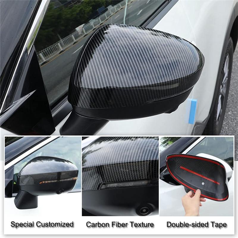 For Nissan Rogue - Qashqai J12  2024 Car Rearview Mirror Cover Door Side Mirror Cover Trim, With Turn Signal