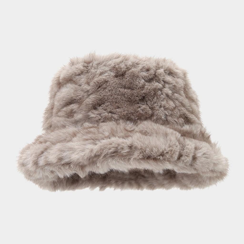 

Faux Fur Floppy Hat For Women Winter Warmth Fashion Outdoor Accessories MediumGray