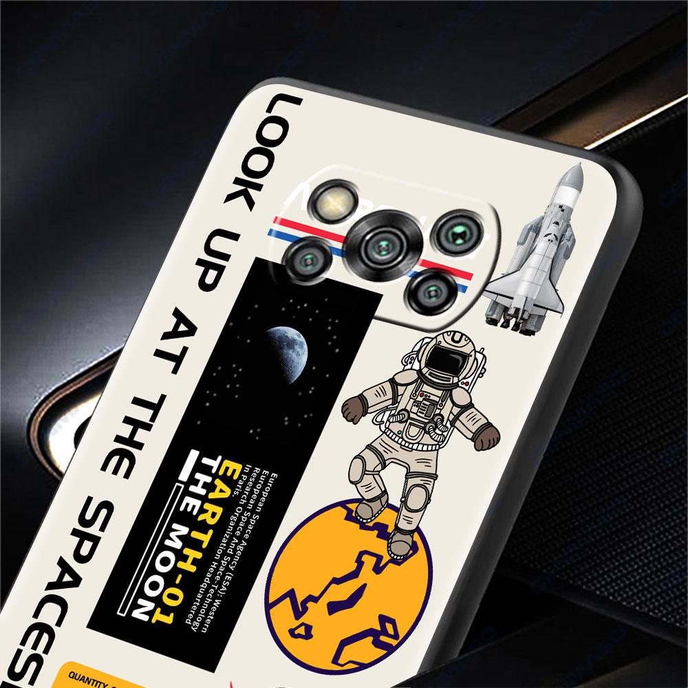 Case For Xiaomi Mi Poco X3 NFC X4 Pro F3 F4 GT M4 M3 F1 C40 11 Lite 11T Soft Silicone Funda Phone Cover Fashion Cool Astronaut