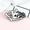 Skull Series Punk Gothic Badge Skeleton Flower Potted Brooch Denim Lapel Bag Enamel Pins Gift for Friend Party Halloween Jewelry