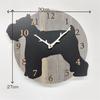 Miniature Schnauzer Wall Stylish Wooden Analog Wall Wall Room Decor Clock, Black, Clock, Silent, Decor, Bedroom, Home,