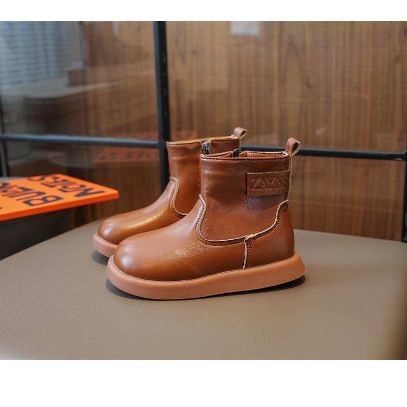 Children's Boots Winter New Velvet Women's Treasure Boots Cotton Boots Fashion Leather Boots Children's Boots Girls' Short Boots