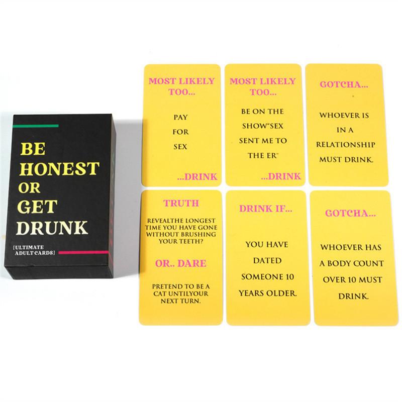 Be Honest Or Get Drink Card Game Set For Group Play And Party Entertainment