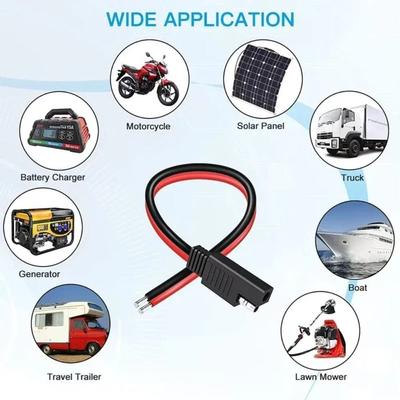 Professional Waterproof SAE Connector Wear-resistance Universal Solar Panel Cable Quick Connect Power Extension Cable Automotive
