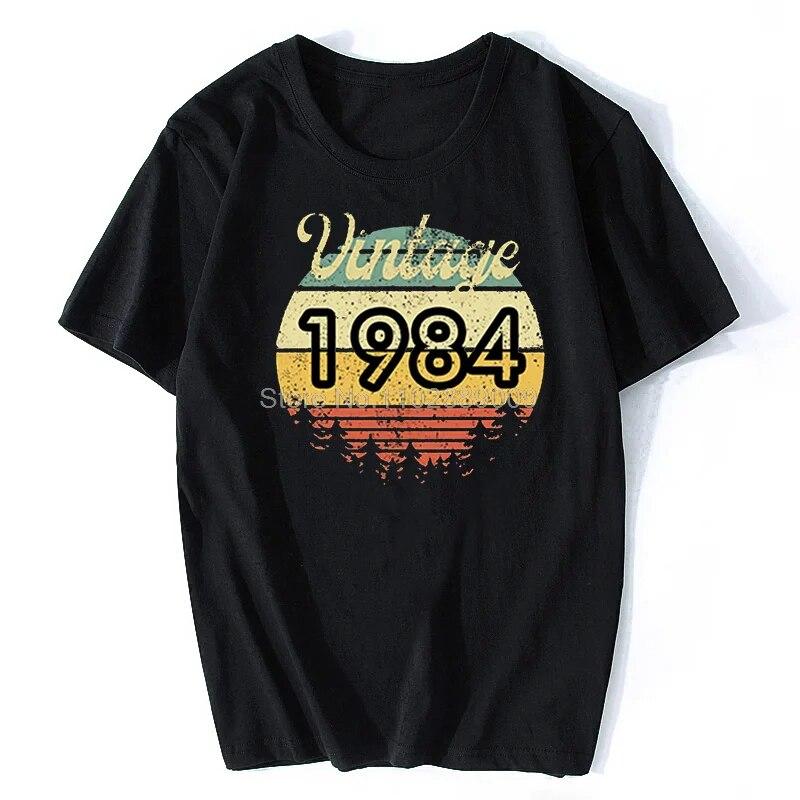 Summer Casual Unisexs T Shirt Kawaii Graphic T Shirt Vintage 1987 1984 2015 2009 1997 Tees Funny Gift Top Unisex Cotton T-shirt