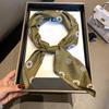 Korean retro cashew flower silk scarf neck high-end sense stacking and matching temperament versatile waist square scarf shawl neck protection