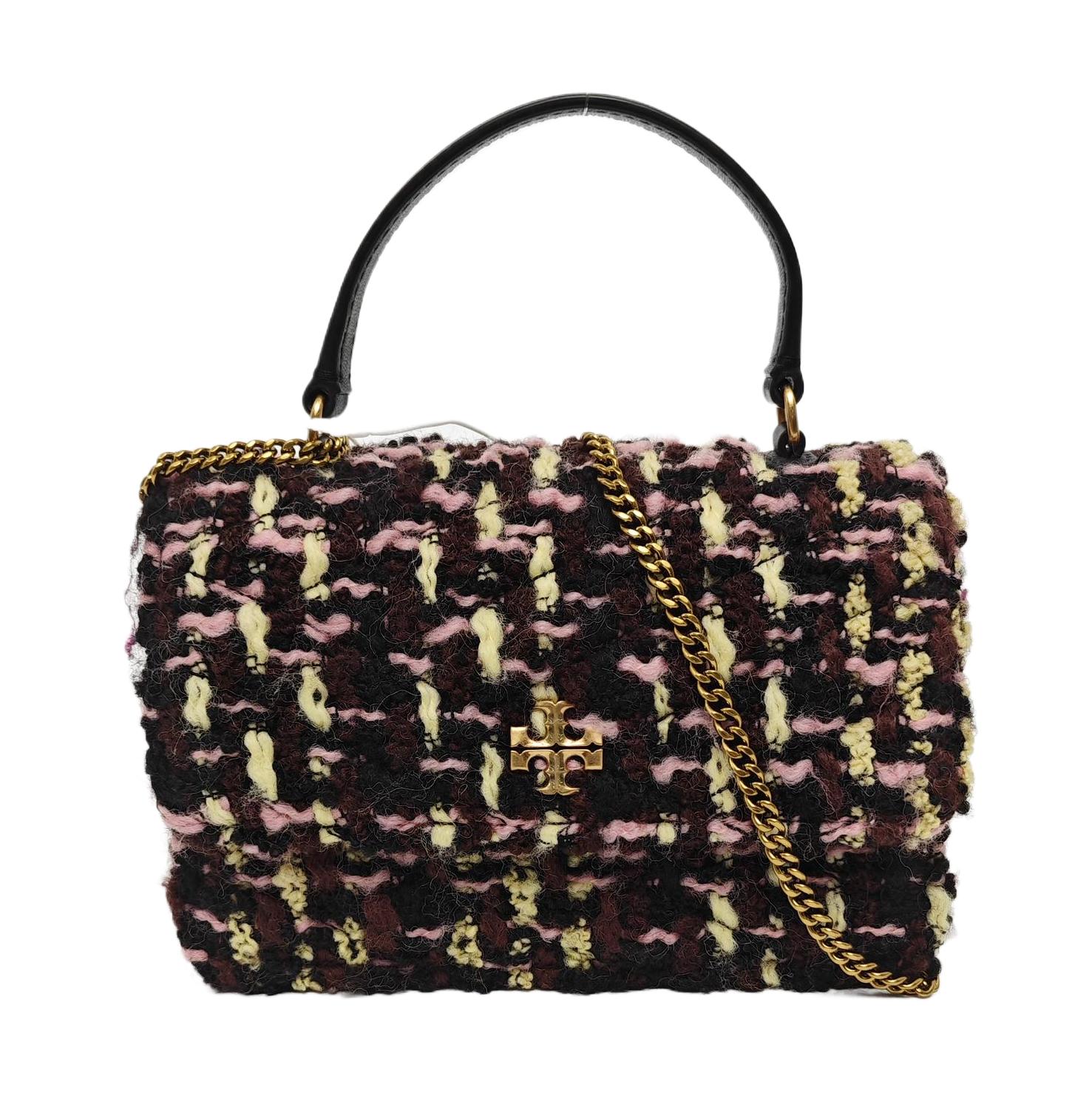 [Pre-Owned] Woven Flap Top Handle Metal Chain Tweed Leather Trim Shoulder Bag - Very Good #13ZCH4Z ONE SIZE