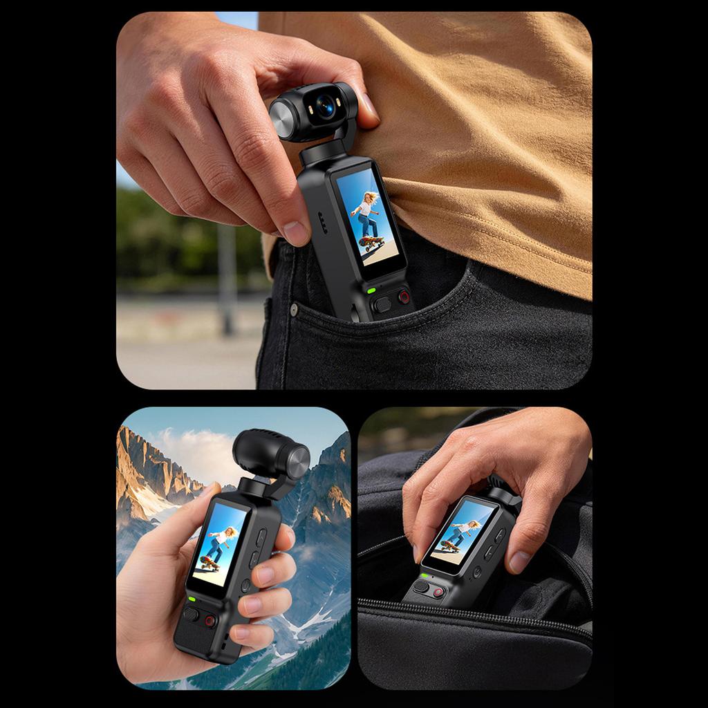 Pocket Action Camera Sports Camcorder Camera 180 Degree Rotation Mount Recording Portable Outdoor Video Recorder