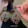 Silver Needle Rhinestone Water Drop Tassel Earrings - Elegant, High-End, Fashionable Statement Studs