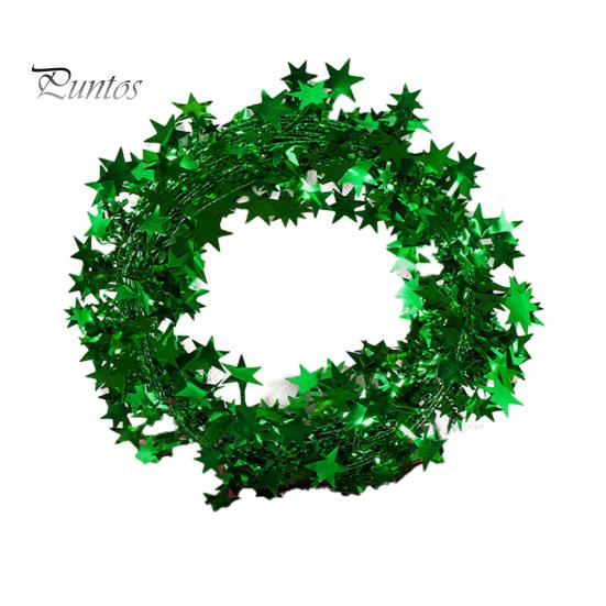 7,5 m weihnachtliche Farbstäbe, leuchtende kreative Weihnachtsdekoration, Eisendraht, Weihnachtsbaumschmuck mit Wimpelkette