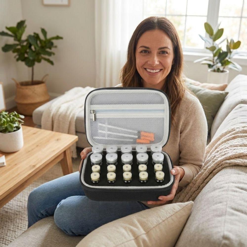 20 Slots Insulin Protection Case Waterproof Essential Oils Carrying Box Insulin Organizer for Home